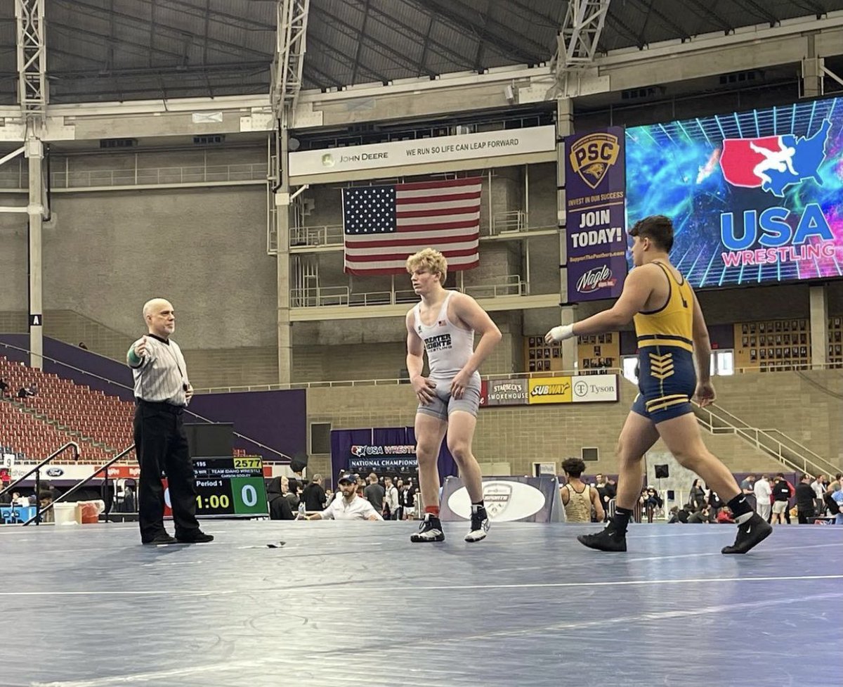 Jim Humphrey ’24 LB takes 5th at the USMC Folk Style Nationals 16U 195lbs.  Great work! 👏👏💪🤼‍♂️🏈⚔️ #Trojanmade   <a href="/Jim66269765/">Jim Humphrey</a> <a href="/ParkHillSchools/">Park Hill Schools</a>