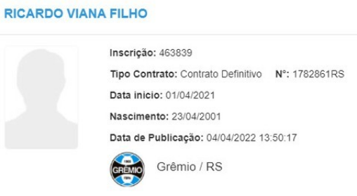 GREMIONEWS7's tweet photo. NO BID 

Ricardinho teve seu contrato reativado no BID (Boletim Informativo Diário) da CBF

📸: reprodução
🗞: Rádio Pachola https://t.co/dTy1tFX472