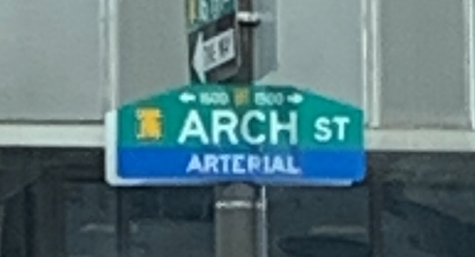 mpascoe's tweet image. Wow, does it get any more anatomical than this?!? Anyone else notice the blue signage on some city streets? Very fitting to find one on Arch St! 🫀

#Anatomy22 #ExpBio