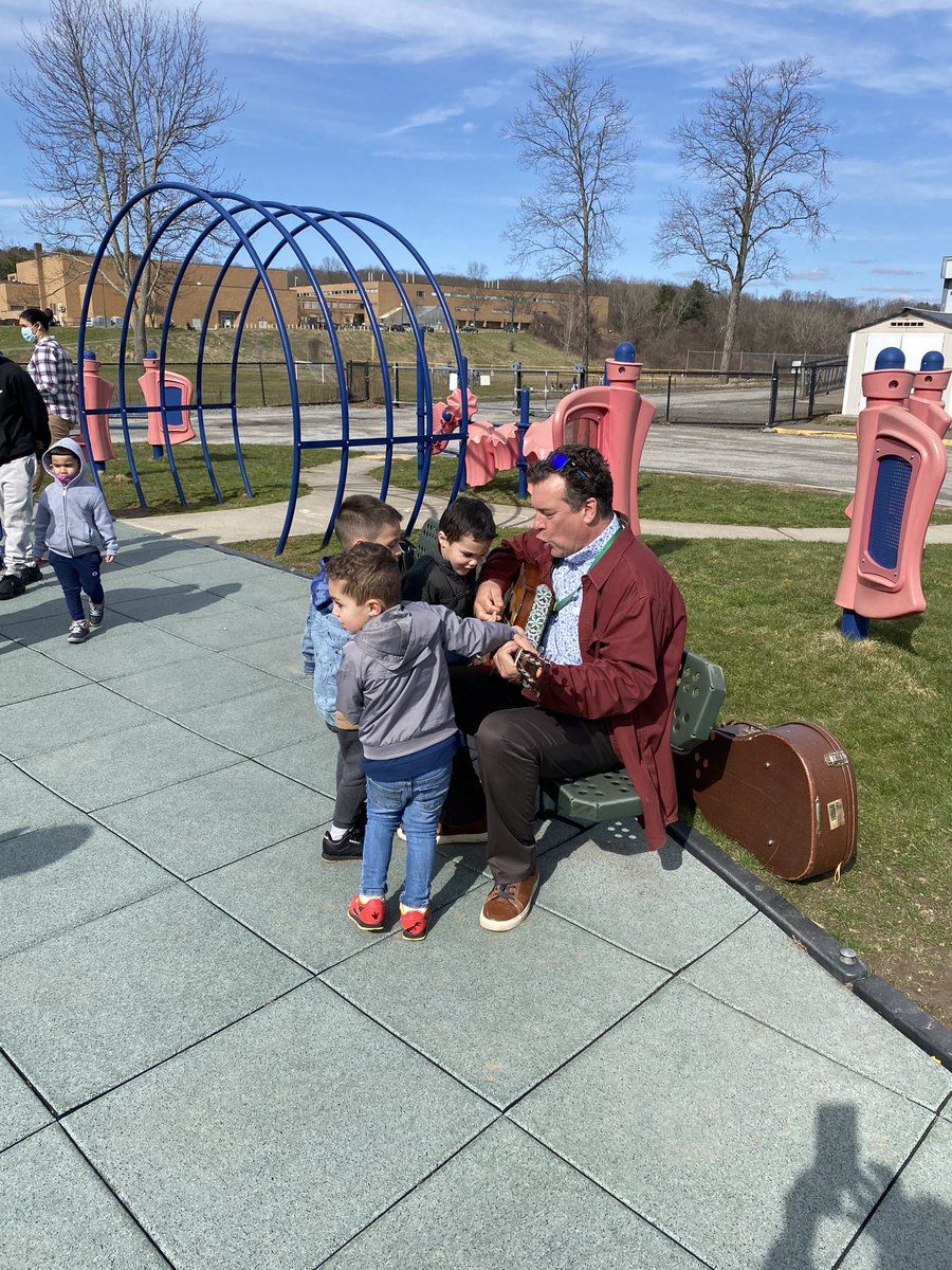 Celebrating the Week of the Young Child with Music Monday and our own Mr. Ben. Thanks for making us smile today!!