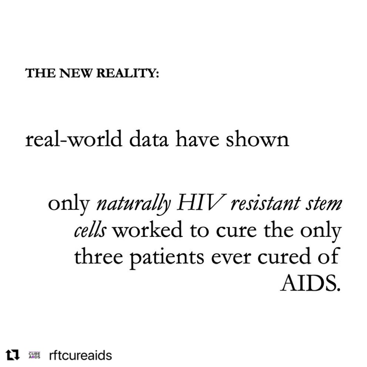RFTcureaids's tweet photo. TRIFECTA OF STEMCELL CURES INFORMS US, #present:
#freefromaids #rftca #cureaids #curehiv #hiv #aids #beyondprep
https://t.co/roGZ2ULHqp https://t.co/mUjK07sR5Q