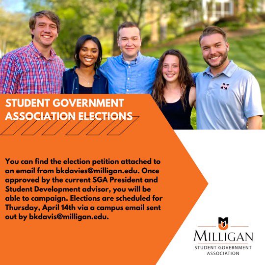 Milligan_SGA's tweet photo. Updated Dates for the upcoming elections: https://t.co/bmKVuCoxyi