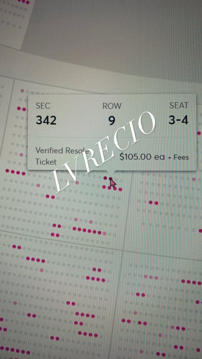 LVRecio's tweet photo. *Repost* 
WTS BTS PTD LV 
(2) Tickets for April 8th
Selling under fv, someone pls take these off my hands LOL 
Cross posted on ticketmaster 
or can pay thru pp g&amp;s 

#BTS #BTS_THE_CITY_LasVegas 
@875tickets @btsconcerttix https://t.co/hnsxVlEccQ