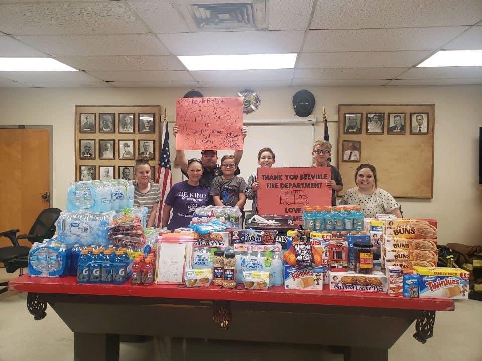 FMCElementary's tweet photo. Donation Drive for our Beeville FD organized by Ms. Hall. Thank you to all of our students and families who contributed. @BeevilleISD @TryMeFanning1 @DrTiffanySpicer https://t.co/4aGTa393Q2