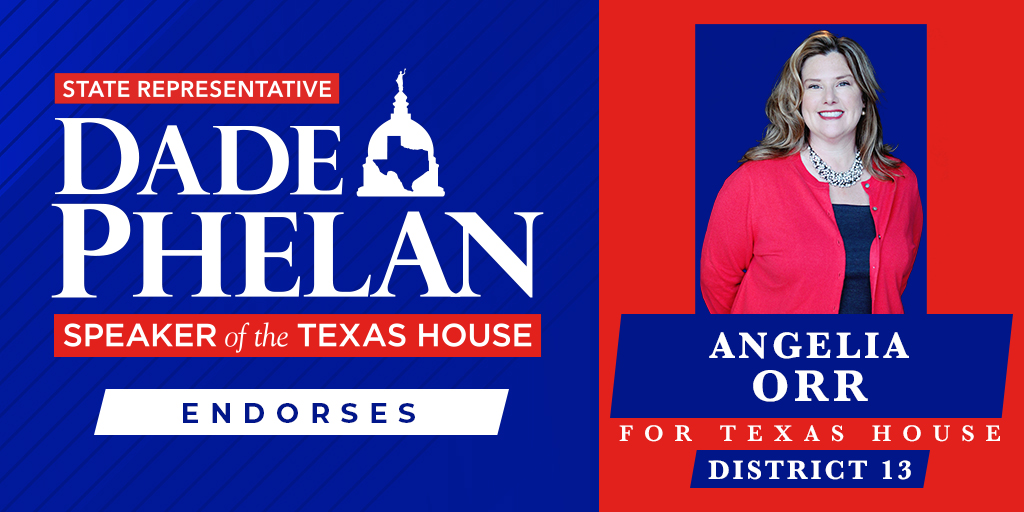 DadePhelan's tweet photo. @AngeliaOrrForTX has deep roots in her community and has served the people of HD 13 as a school board member and county clerk. She’s a proven conservative and will be a strong voice for rural Texas as a member of the legislature. I am proud to endorse Angelia for HD 13. #txlege https://t.co/tM8ROjF4xd