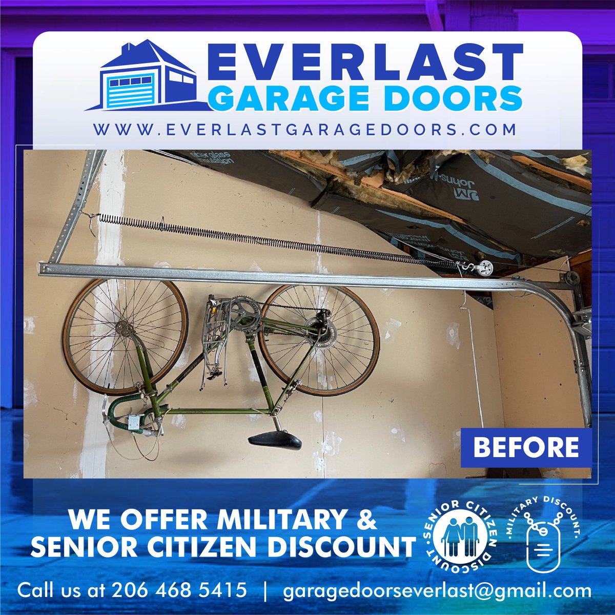 EverlastGarage's tweet photo. Extension Springs conversion to Torsion Springs. Call 206-468-5415 | garagedoorseverlast@gmail.com #garagesprings #bellevuegarage #springconversion #everlastgaragedoors #Bellevue #garagedoor https://t.co/uGCNo05FTA