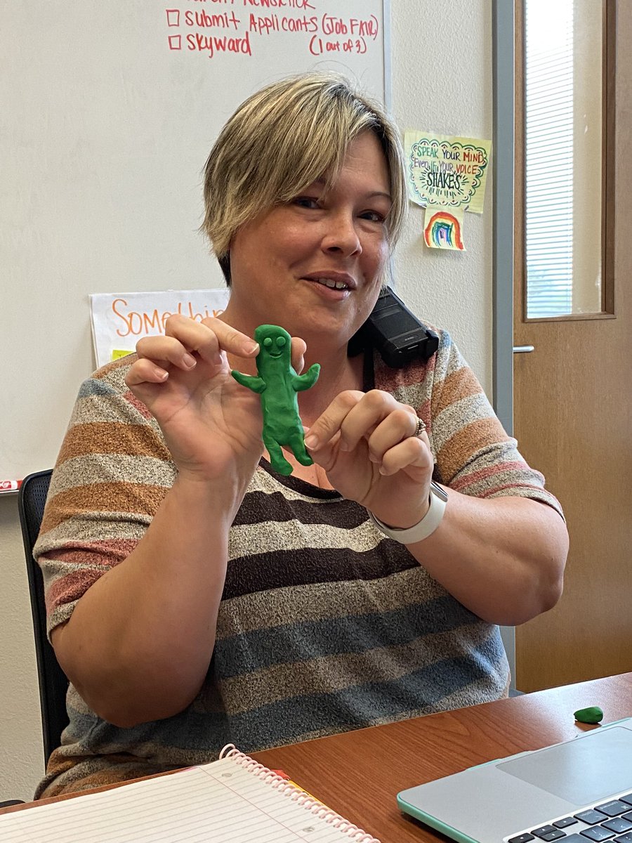 HighPointColts's tweet photo. Your HPE admin team works hard and plays hard! Thank you for the challenge, Belton Early Childhood School! We had some play time during our admin meeting today! #bisdcollaborativeplaychallenge https://t.co/zBVEVMxsbU