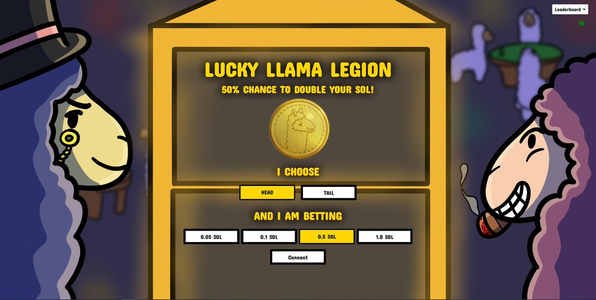 We made a few final adjustments to the Coin Flip UI! If you are feeling lucky, why not test your luck here and get some money🦙👀🔥? Coin Flip game currently available on Devnet but shortly we'll switch it to Mainnet so stay tuned!

#SolanaNFTs #Solana