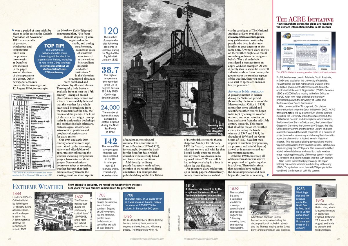 met_acre's tweet photo. We recently featured in this lovely article from @wdytyamagazine about exploring #climhist while exploring your family tree... https://t.co/JuXYO13bY0