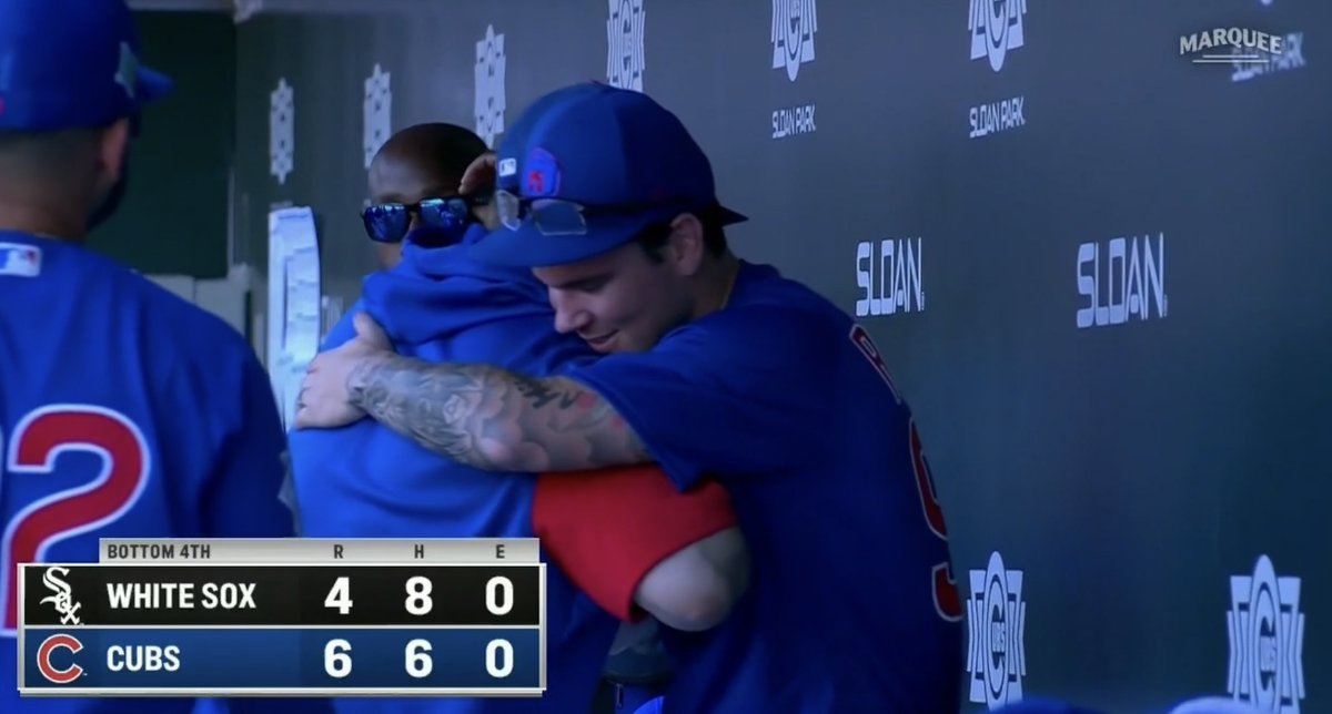 What it looks like when they tell you that you made the big league roster for the first time. Congrats to Ethan Roberts, who has nasty, nasty stuff, and will make the Cubs better.