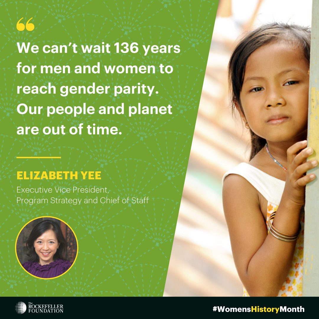 RockefellerFdn's tweet photo. This #WomensHistoryMonth, RF's Elizabeth Yee (@eyee5) is working to make #ImpactForEquality with @coimpactcollab's #GenderFund.
RF is collaborating with a diverse team of partners to push for deep-rooted progress towards #GenderEquality at scale: https://t.co/ZiEFP2w6v5 https://t.co/dE3p7T23yx