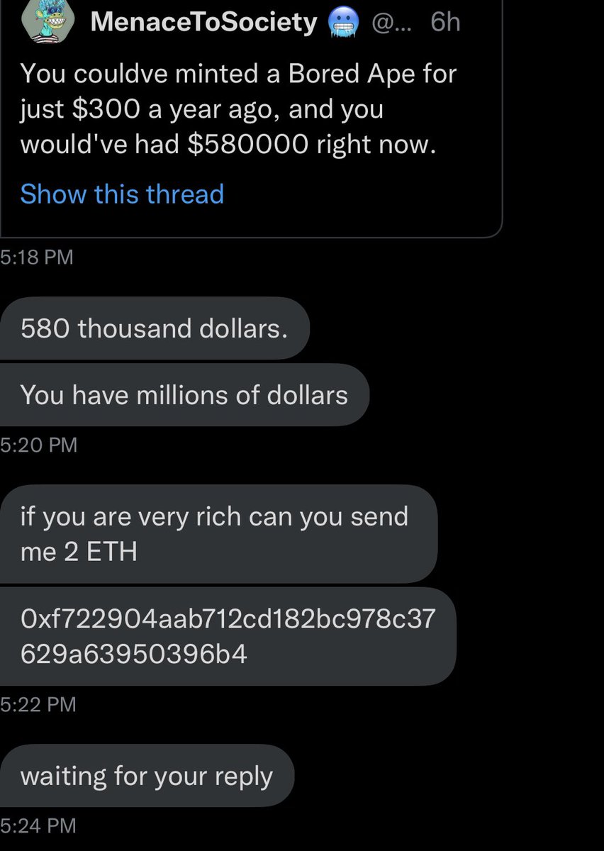 NFTsAreNice's tweet photo. What am I even supposed to say to this mf https://t.co/b2qbi8yahi