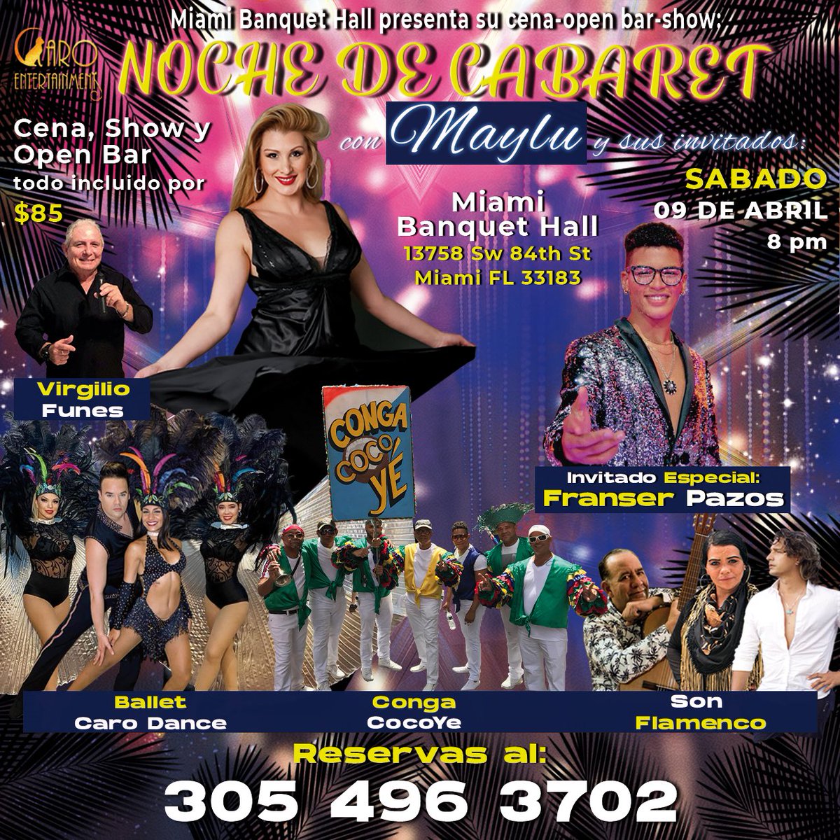 Maylucita's tweet photo. Y otra vez se hizo la luz! O mejor dicho, se hizo la maravilla de otra "Noche de Cabaret" en el lugar de moda ahora en la Florida, Miami Banquet Hall! su mesita ya al
☎️ 305 496 3702☎️
#mayluhernandez #caroentertainment #miamilive #miamidinner #miamiparty #miamishows #cabaret https://t.co/0nje1nevQQ