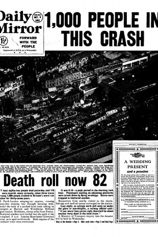 timetravelgal1's tweet photo. #30daysofgenealogy My aunt, 16 years old, was feeling unwell &amp; late for her train. She didn't get on her usual carriage &amp; tragically lost her life in the Great Harrow &amp; Wealdstone train disaster. Her grandfather was at the front of the train in their usual seats &amp; he lived. https://t.co/waXI9TFtTo