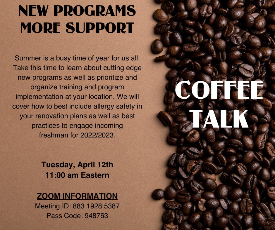 Join us for some coffee talk!