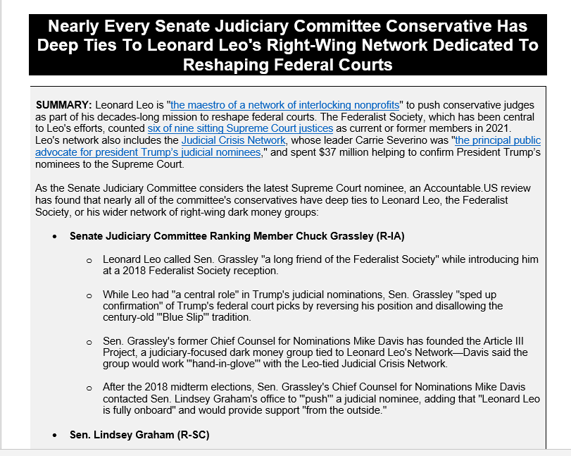 Joanhussey1's tweet photo. @TonyHussein4 Racism and sexism can be all rolled up into the #Conservate Club, namely #LeonardLeo & the #FederalistSociety https://t.co/6YE2rSbsEE