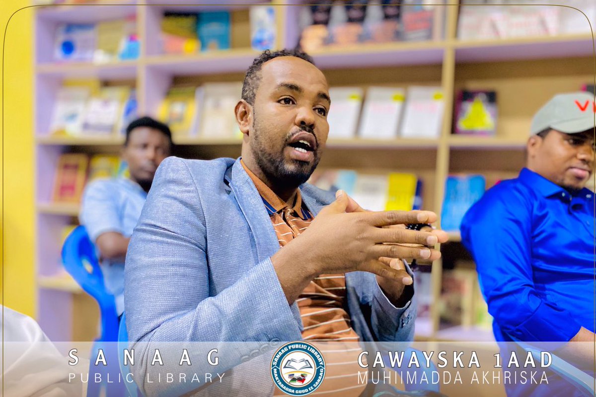 SanaagLibrary's tweet photo. Maktabaddu waxay bulshada uqaban doontaa Ramadaanta cawaysinno aqooneed, caawa ayayna soo qabanqaabisay kii u horeeyay kaas oo lagaga hadlayay sida uu qofku u xoojin karo xirfadiisa Akhriska. https://t.co/VJuNsOFxJi