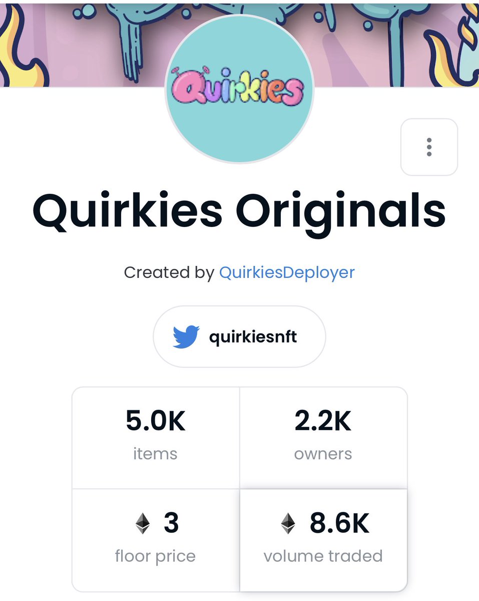 _ColesTrading's tweet photo. Been here since .4 and to see 3ETH hit is incredible. @quirkiesnft just went from 2ETH to 3ETH in a little over 24HOURS and we’re just getting started. Now 150 to 4ETH, run it back?? 📈🚀 https://t.co/DgzZfi8K9G