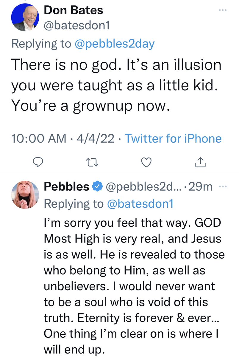 pebbles2day's tweet photo. It’s really interesting how we can have such different perspectives on the subject of GOD being real or not.
One thing I know for sure… IF, you ever REALLY want to know? Ask HIM to reveal Himself to you…HE is GOD and doesn’t have to prove anything to anyone…BUT HE knows Man.🙂 https://t.co/lnKM1e88zw