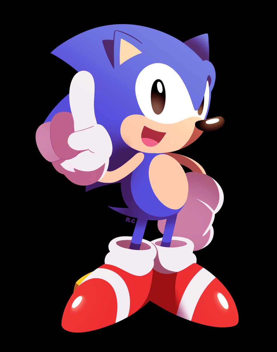 sonic the hedgehog 1boy male focus solo gloves open mouth smile red footwear  illustration images