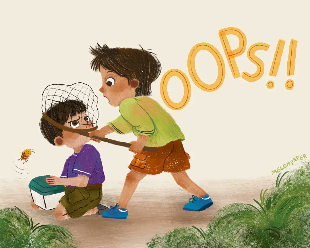Oops!! 

#childrenbookillustrator #childrenillustrator #muslimillustrator #kidlitart