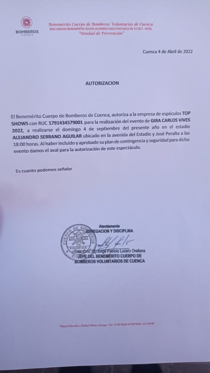 plucero3's tweet photo. A la ciudadanía, ante este documento en donde se Autoriza dicho evento, dejo claro que ya no cumplo la función de jefe de Bomberos y peor aun podría autorizar evento alguno. NO me responsabilizo por este acto. https://t.co/2gl5z176JS