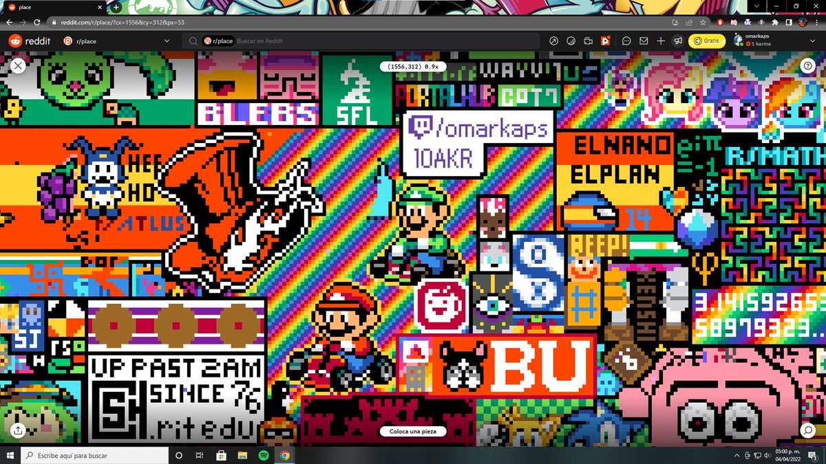 OmarKaps's tweet photo. ¡SE LOGRÓ! @1OAKR_G r/place https://t.co/UkETN3EBRv
