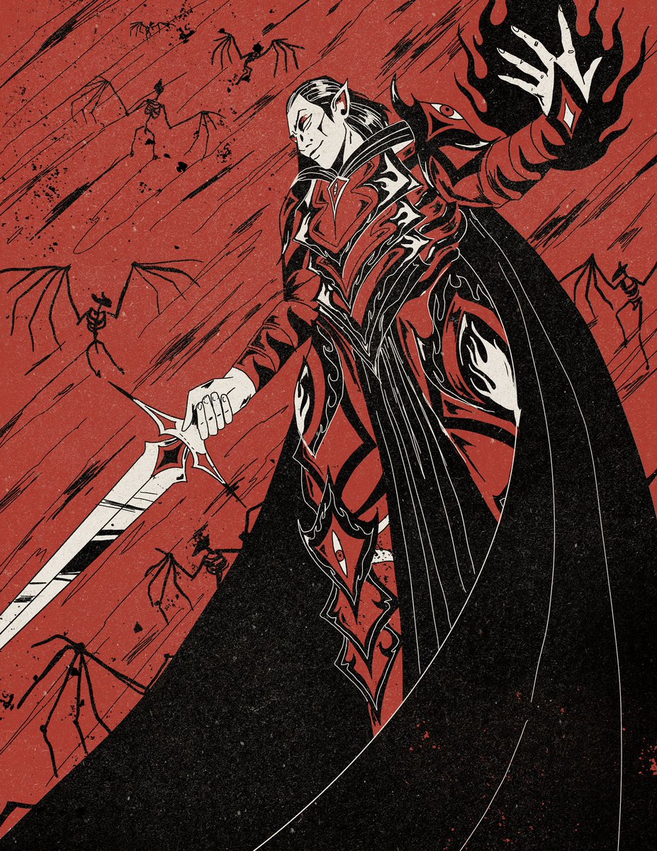 「One Night Strahd ⛓🗡🩸

If anyone has mo」|Evangeline Gallagherのイラスト