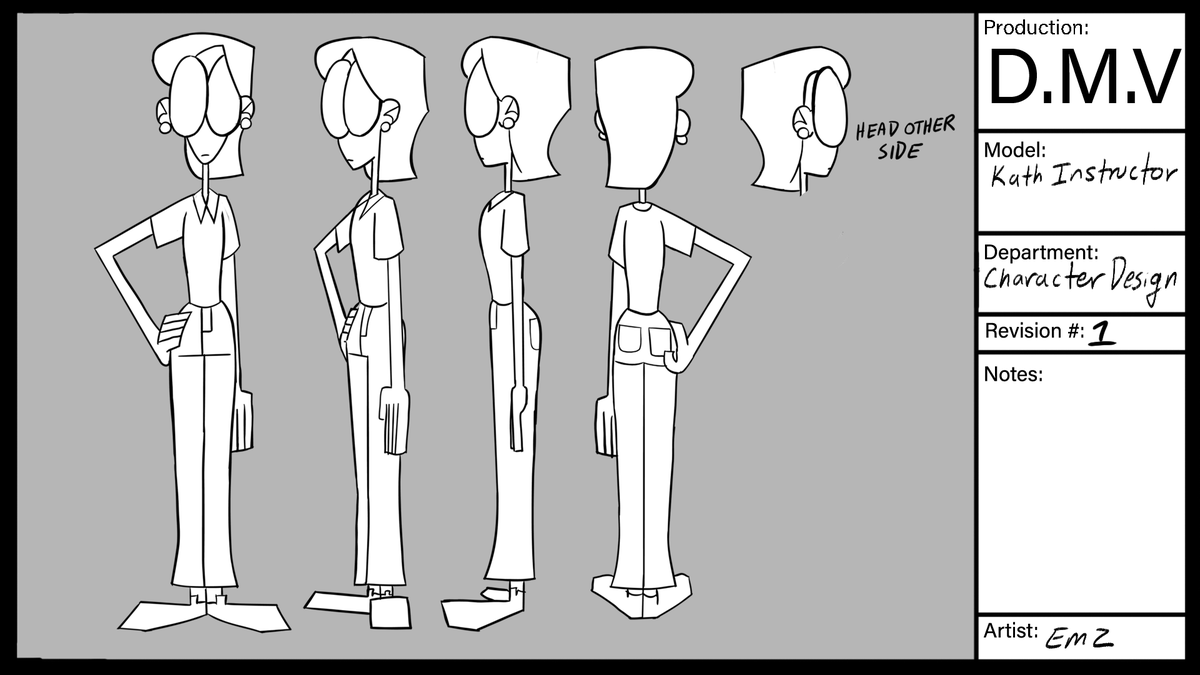I was also a character designer alongside @happyhorrorhare and @serranahh ! These were the designs I was lead on, but Lu and I brainstormed together for both Gary and Kath. The stop sign prop is by @dliang_art
