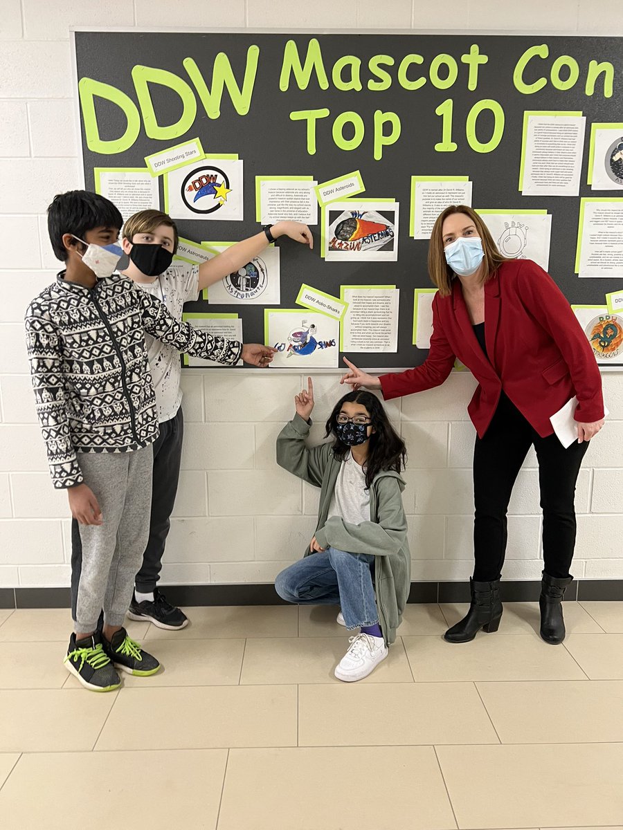 Congratulations to our Mascot Contest finalists! First Place with 263 votes was the Astros by Faiz in 4-2 FI.  Second place with 232 votes was the Dragons by Mahin in 5/6-1FI. Third place with 138 votes was the Astro-Sharks by Devesh, Maria, Christian in 6-1. Way to go everyone!