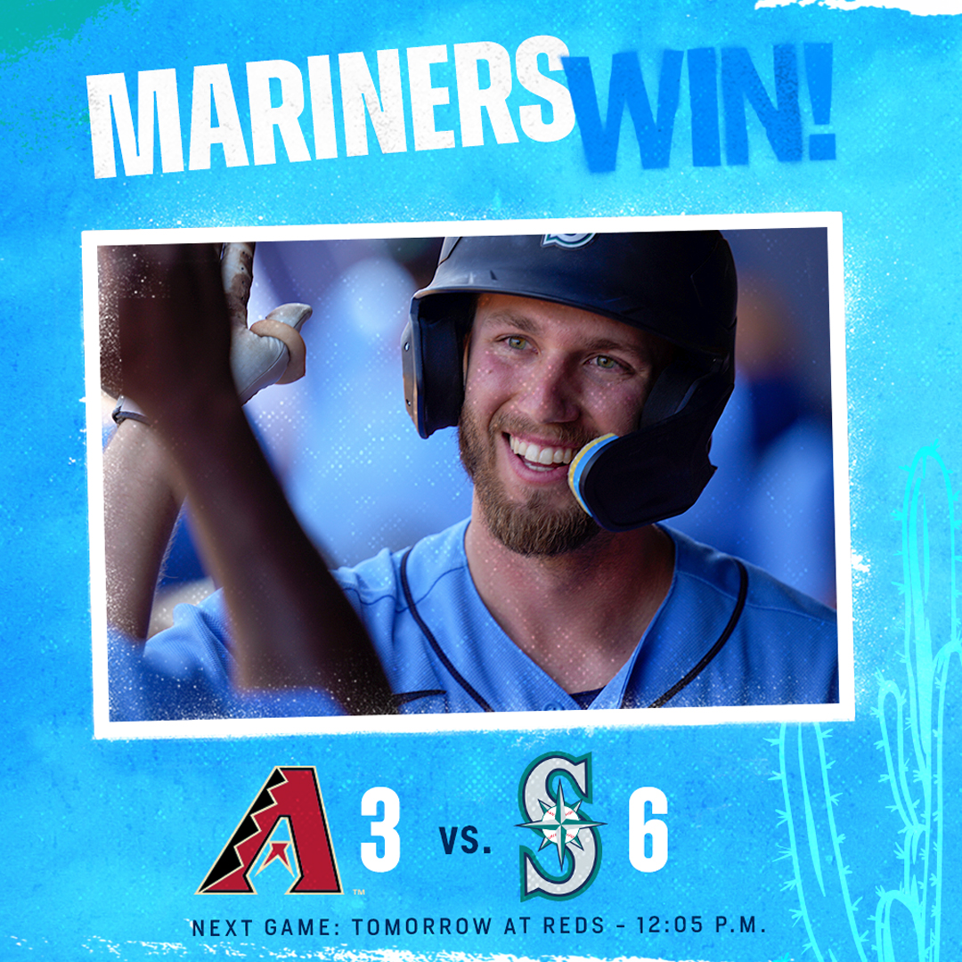 Mariners's tweet photo. That's a W 🙌

One more Spring Training game until the real thing. #SeaUsRise https://t.co/6Xx1ZMrJuu
