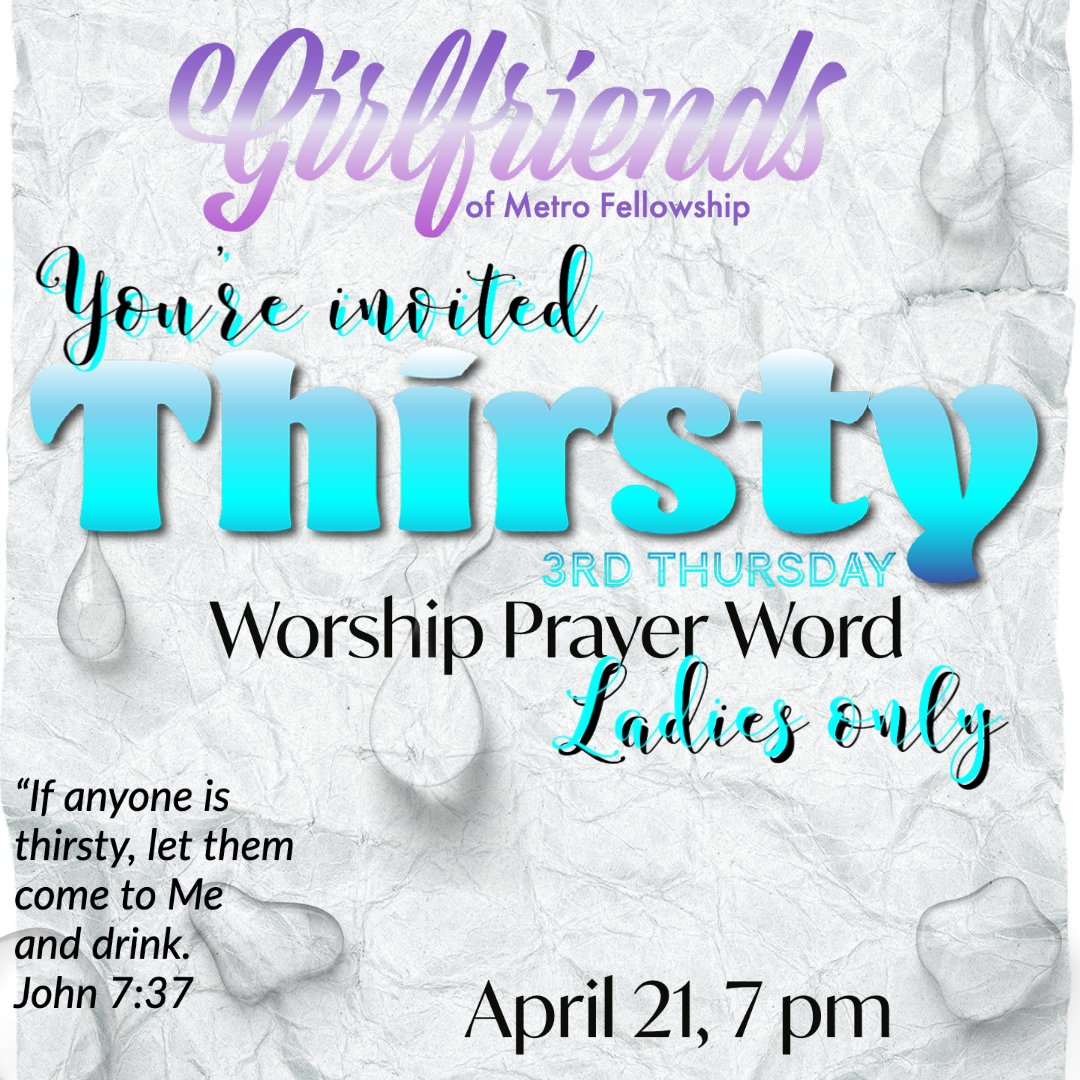 Ladies, save the date! #girlfriends #worship #thirstyforGod #wewantmoreJesus