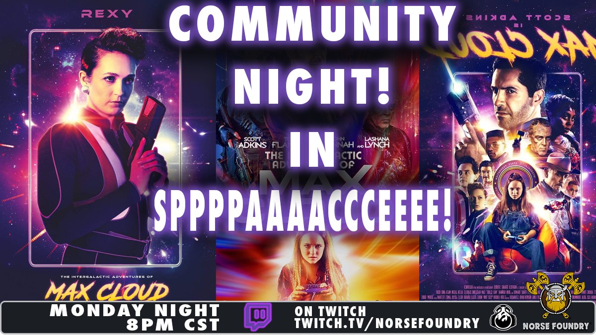 ErikFrankhouse's tweet photo. #COMMUNITYNIGHT over on @norsefoundry. I hope you are all ready for something better than #MiamiConnection!

See you at 8PM CST!
#MaxCloud #Space https://t.co/g0v3dxoloC