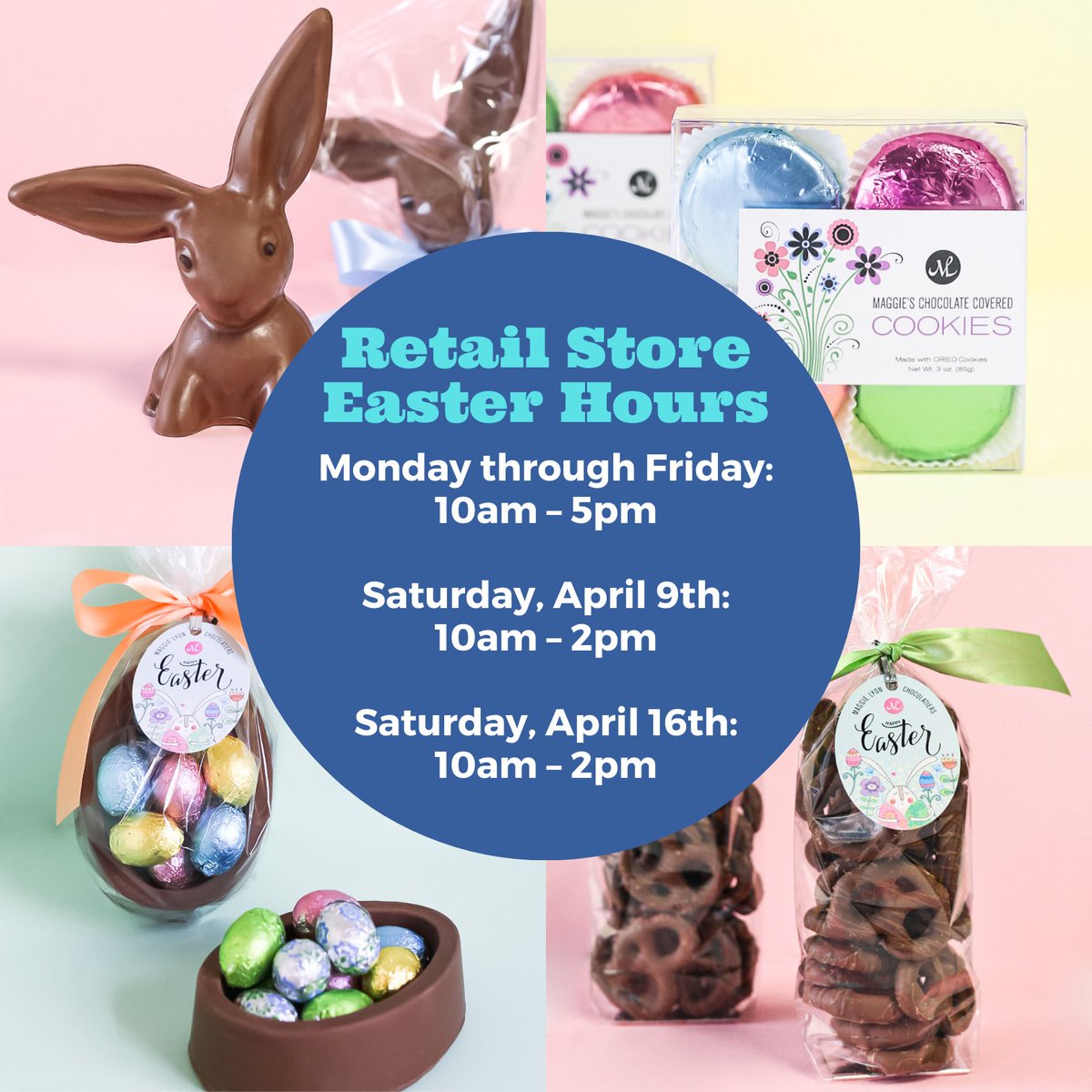 MaggieLyonGA's tweet photo. Retail Store Easter Hours
Monday through Friday: 10am – 5pm
Saturday, April 9th: 10am – 2pm
Saturday, April 16th: 10am – 2pm
6000 Peachtree Industrial Blvd
Norcross, GA 30071
https://t.co/j89MGjMrNn https://t.co/kefDeHnmUy