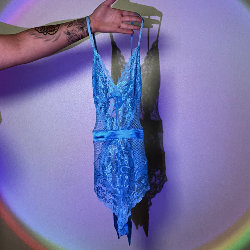 TW Pornstars - Katie Cummings. Twitter. SKY BLUE BODYSUIT by