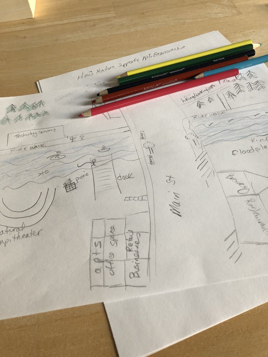 While I’ve never considered myself to be artistic, I’m grateful my work allows me to creatively collaborate w/colleagues to communicate w/various audiences &amp; students <a href="/UofNH/">University of New Hampshire</a> <a href="/UNHExtension/">UNH Extension</a>. Can’t wait to share infographics on how nature supports NH’s economy 🎨🏞🧐💲