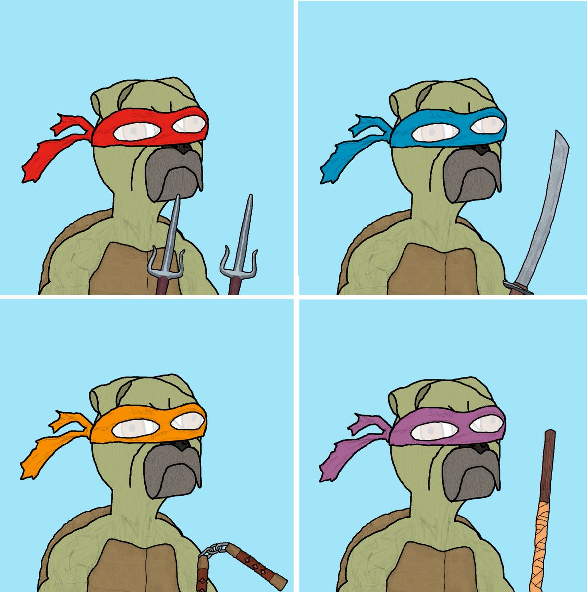 Limited Edition Teenage Mutant Ninja Pugs 🥷 Cowabunga 🍕 

Live on OpenSea, Polygon no gas fees to purchase!

opensea.io/collection/bor… #NFT #NFTCommmunity