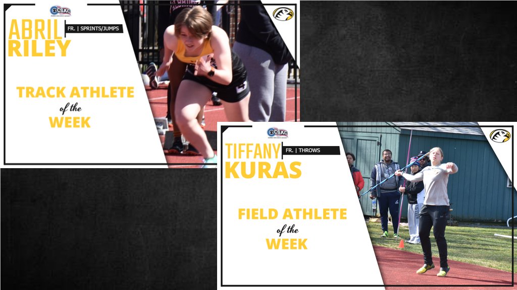 CCCFalcons's tweet photo. NEWS | Riley and Kuras Sweep @CSACsports Track &amp; Field Weekly Awards

STORY➡️https://t.co/b5nMjJPZ2F

#GoFalcons #SoarHigher #FalconFamily #d3tf https://t.co/ijdHrdMplO