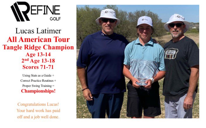 RefinedGolf's tweet photo. Back to Back wins 🏆🏆@texredraider @BaylorMGolf @OSUCowboyGolf @BearkatsMGolf @OU_WGolf @BearCoachMcGraw @SunMountainGolf @NTXPGA @ntxford @legendsjrtour @adidasGolf @FootJoy @Titleist @guyergolftx @CallawayGolf @LSHS_golf @SellingersGolf https://t.co/yfWGviqOXu