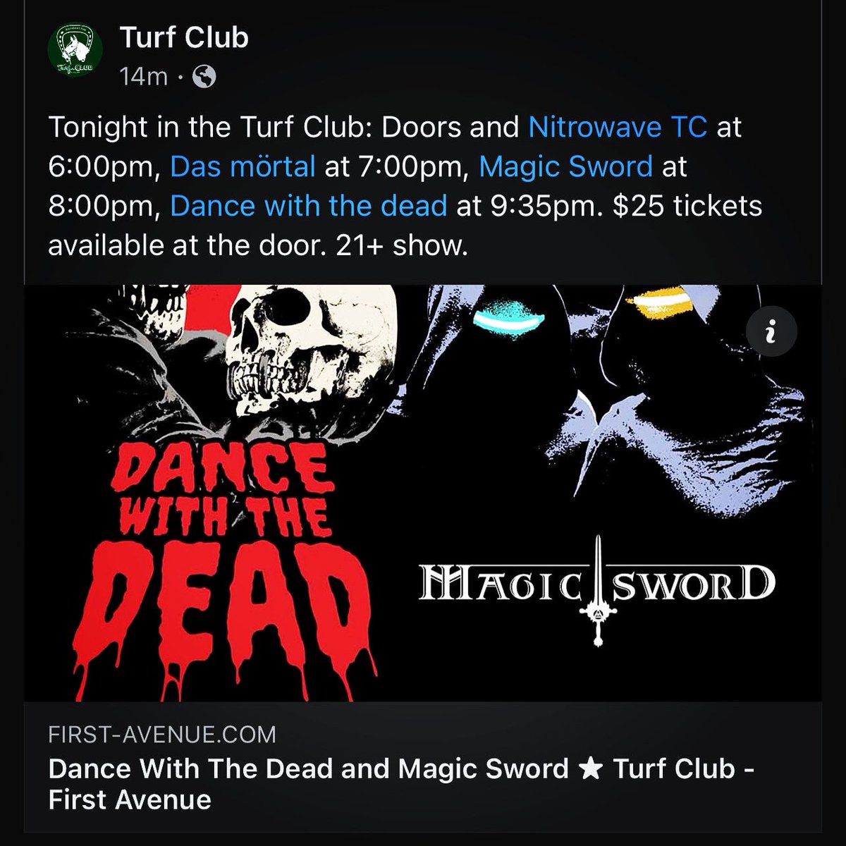 North Innsbruck (@northinnsbruck) on Twitter photo FYI: <a href="/NitroWaveTC/">NitroWave Twin Cities</a> will be opening the night for <a href="/DWTDmusic/">DANCE WITH THE DEAD</a>, <a href="/magicswordmusic/">Magic Sword</a> & <a href="/dasmortalmusic/">Das mörtal</a>. Location: <a href="/TurfClubMN/">Turf Club</a> - St. Paul, MN FYI: <a href="/NitroWaveTC/">NitroWave Twin Cities</a> will be opening the night for <a href="/DWTDmusic/">DANCE WITH THE DEAD</a>, <a href="/magicswordmusic/">Magic Sword</a> & <a href="/dasmortalmusic/">Das mörtal</a>. Location: <a href="/TurfClubMN/">Turf Club</a> - St. Paul, MN