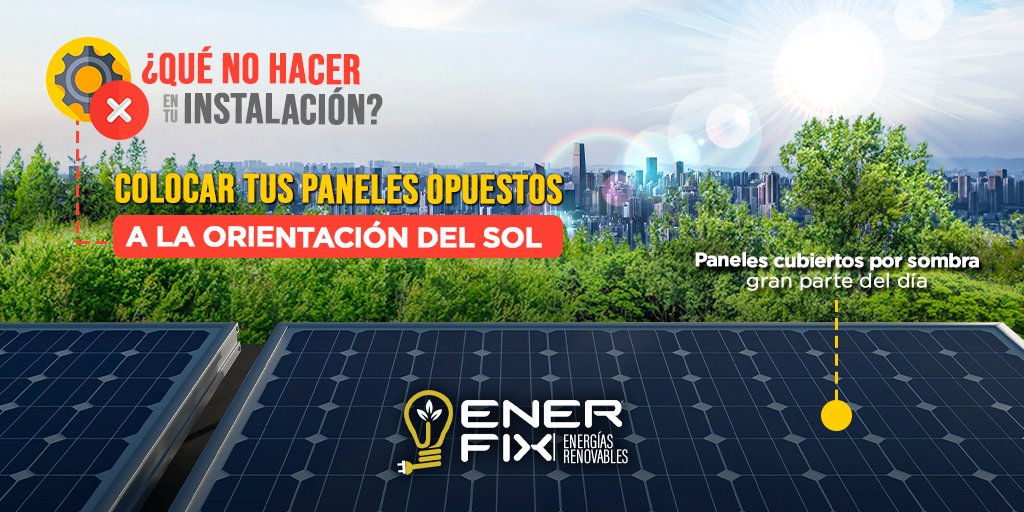 EnerfixMx's tweet photo. Es imprescindible para tus #panelessolares recibir la menor cantidad de sombra posible, con la finalidad de que puedan generar la #energía en su #máximacapacidad.
¡Asesórate con los profesionales; elige Enerfix! ⚡️📈 https://t.co/PW7o9RBSuR