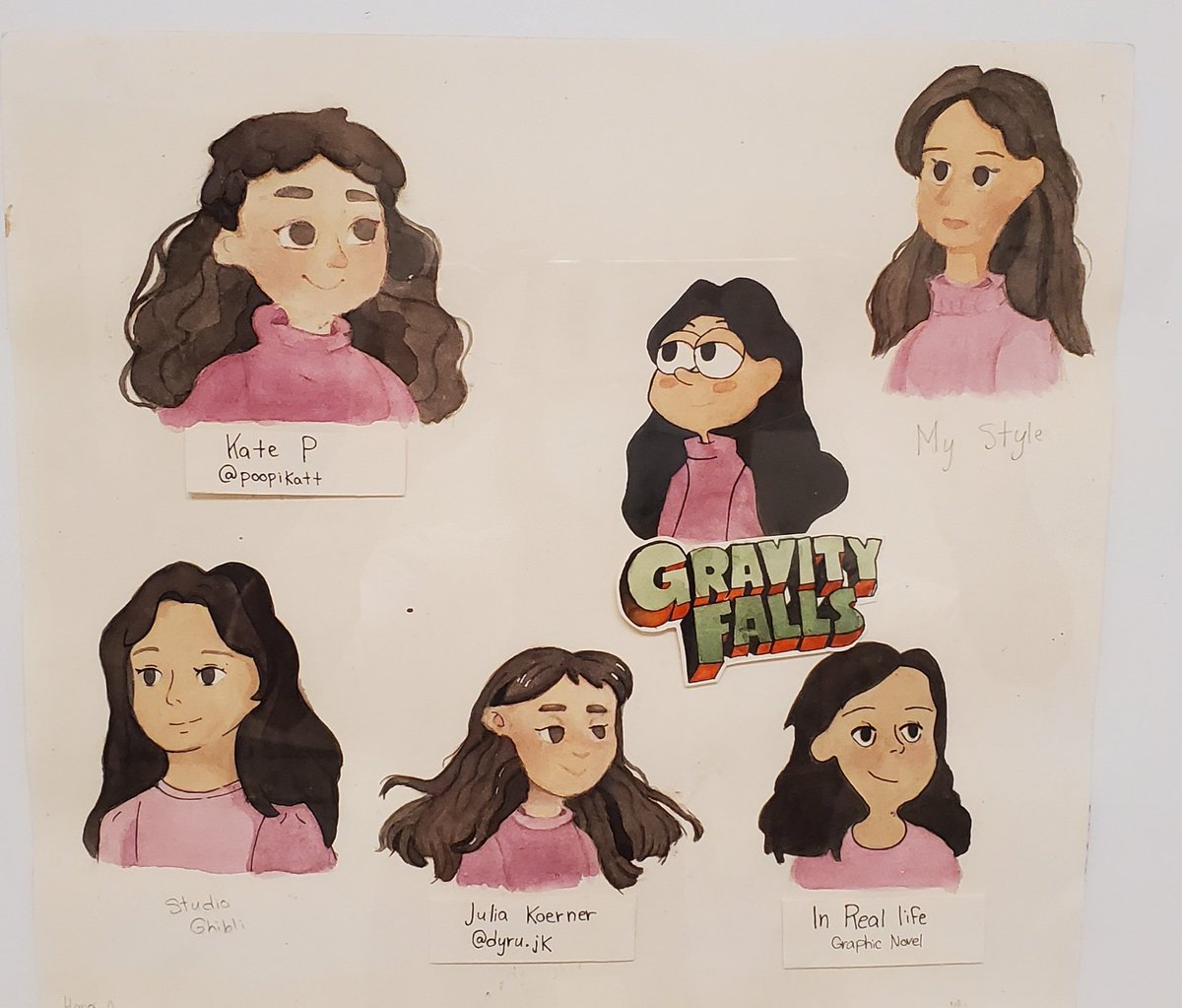 OakVisual's tweet photo. Here are some beautiful works of art created by our grade 12 Cartooning Class. These amazing designs are currently on display in the Oakridge foyer.  Great work Oaks! 👏 https://t.co/dVoTrk3V45