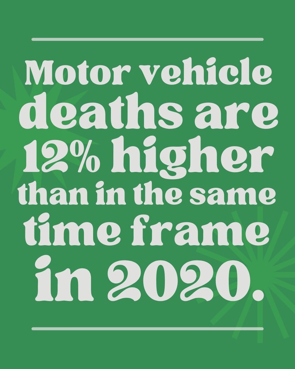 The number of people who died in motor vehicle crashes surged in the first nine months of 2021.

This is the biggest percentage increase over a nine-month period since records began in 1975. #WeCantLiveLikeThis