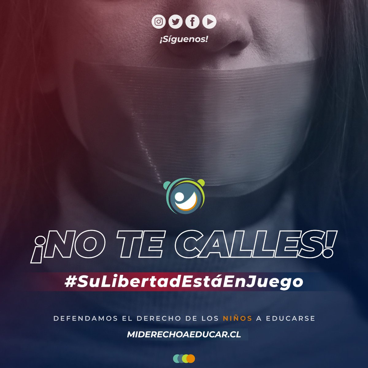 La #Libertad para educarse está en juego respecto de nuestros hijos. Los padres tenemos el deber de levantar nuestra #Voz por la mejor #educacion posible para ellos. Y esto no debe ser un privilegio sólo para los que puedan pagar. Luchemos por los niños en miderechoaeducar.cl
