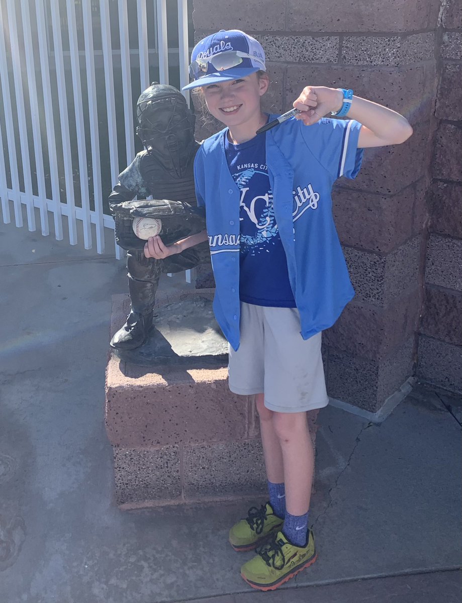 a_hiatt's tweet photo. Proud of her Spring Training ball signed by Bobby Witt Jr - she’s ready to #BringOutTheBlue this season! #contest https://t.co/76tygNUYXa