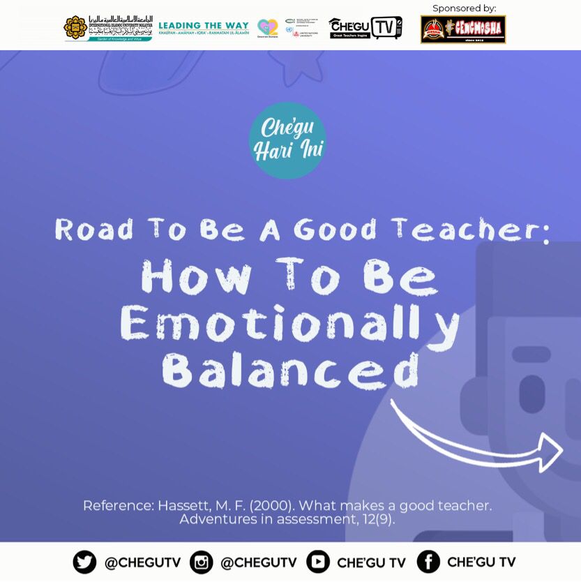 CheguTV's tweet photo. [CHE’GU TV: BATCH 04 CHE'GU MONTHLY PROJECT]

Slot: CHE'GU HARI INI 🧠🧠

Today's topic:
👨🏻‍🏫 ROAD TO BE A GOOD TEACHER 👩‍🏫
How to be Emotionally Balanced?

GREAT TEACHERS INSPIRE 🔥🔥🔥

#CGTV
#Batch04
#KOEDIIUM https://t.co/40DhOCNHrE
