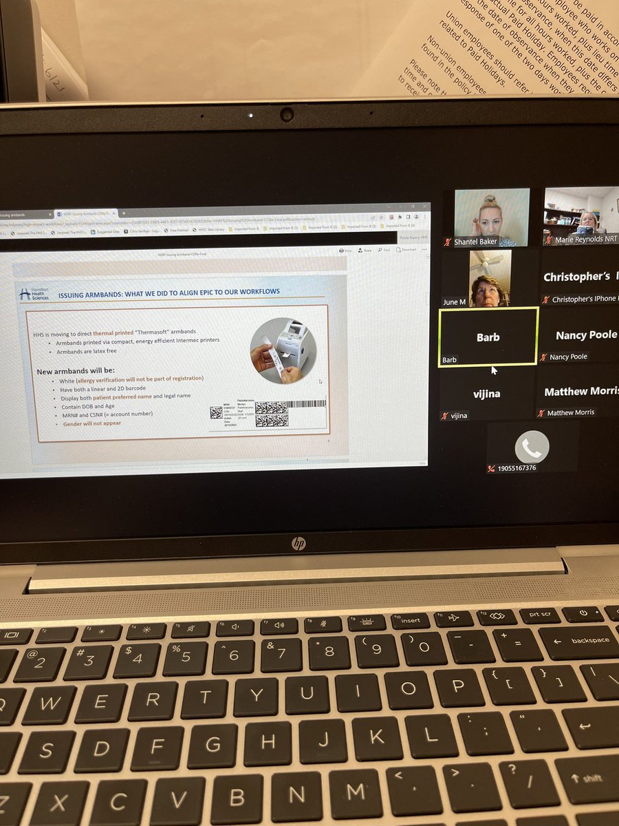 msrey70's tweet photo. Making room in our #NRTstrong CQI Huddle to talk High Impact Work Flows - great conversations about the then/now of patient ID bands and the use of the Rover … 60 days until #EPIC go-live @HamHealthSci https://t.co/6NAM55CahN