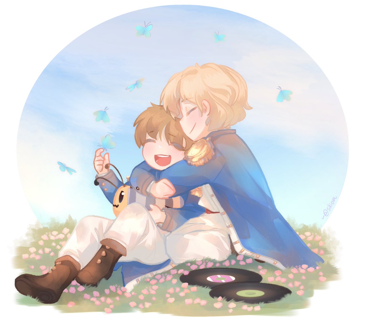 sikiova's tweet photo. Blue painted skies and butterflies💙
#clingyduofanart #tubbofanart #tommyinnitfanart https://t.co/7sQXy1YZy6