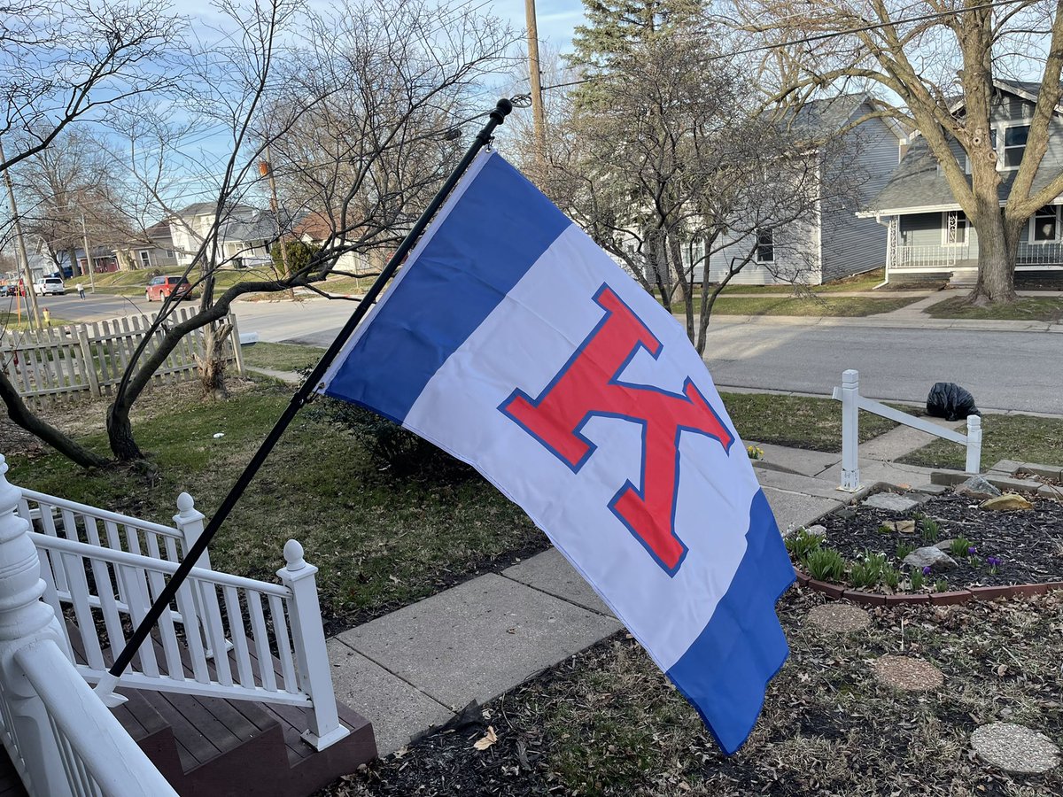 The colors are flying in Iowa! #RockChalk #kubball #NationalChampionship