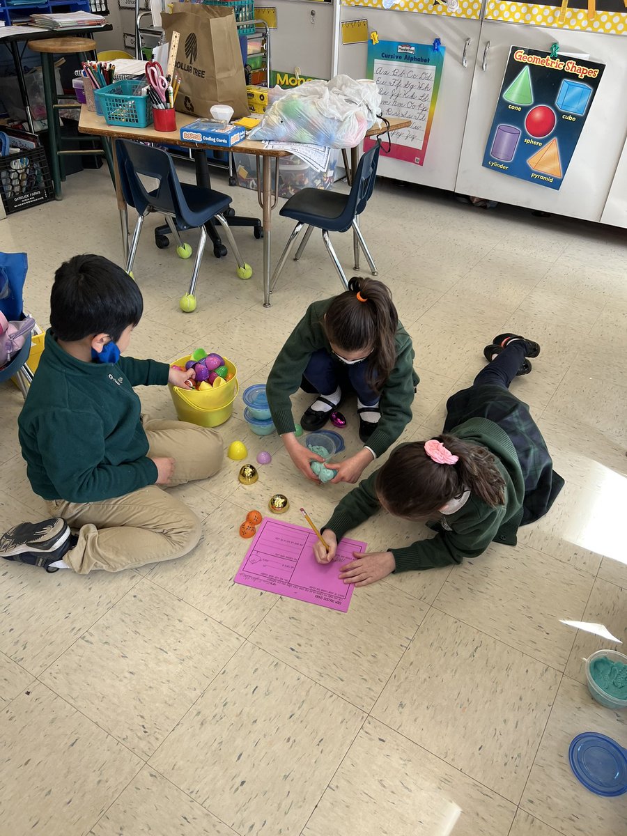 DeniseGertz's tweet photo. STREAM Day at my school- I was in charge of “E” / engineering. I challenged the students to create a tower out of plastic eggs and play-dough to hold a peep. I had 80+ students come through my class. #streameducation #engineeringintheclassroom #eggtower #springthemed #teacherlife https://t.co/fbYEkpOQgj